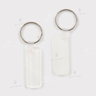 Keychain for sublimation acrylic double-sided rectangular glossy white 20*55 mm, thickness 4 mm (12200) - фото 1 - Blanks for sublimation