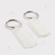 Keychain for sublimation acrylic double-sided rectangular glossy white 20*55 mm, thickness 4 mm (12200) - фото 3 - Blanks for sublimation