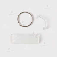 Keychain for sublimation acrylic double-sided rectangular glossy white 20*55 mm, thickness 4 mm (12200) - фото 4 - Blanks for sublimation