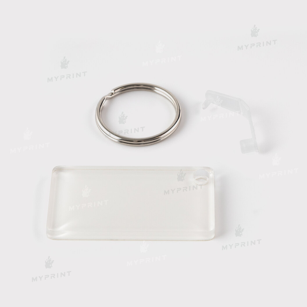 Keychain for sublimation acrylic double-sided rectangular glossy white 30*55 mm, thickness 4 mm (12202) - фото 2 Keychain for sublimation acrylic double-sided rectangular glossy white 30*55 mm, thickness 4 mm (12202) - фото 2 - Blanks for sublimation