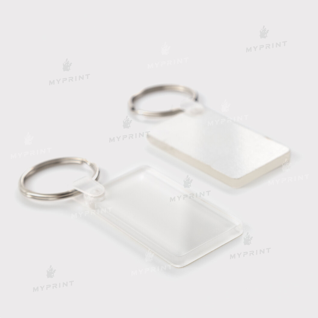 Keychain for sublimation acrylic double-sided rectangular glossy white 30*55 mm, thickness 4 mm (12202) - фото 3 Keychain for sublimation acrylic double-sided rectangular glossy white 30*55 mm, thickness 4 mm (12202) - фото 3 - Blanks for sublimation