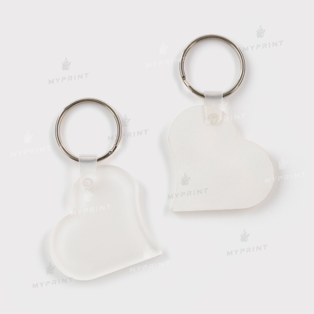 Keychain for sublimation acrylic double-sided in the shape of a heart glossy white 50*55 mm, thickness 4 mm (12199) - фото 1 Keychain for sublimation acrylic double-sided in the shape of a heart glossy white 50*55 mm, thickness 4 mm (12199) - фото 1 - Blanks for sublimation