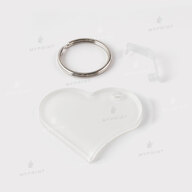 Keychain for sublimation acrylic double-sided in the shape of a heart glossy white 50*55 mm, thickness 4 mm (12199) - фото 2 Keychain for sublimation acrylic double-sided in the shape of a heart glossy white 50*55 mm, thickness 4 mm (12199) - фото 2 - Blanks for sublimation