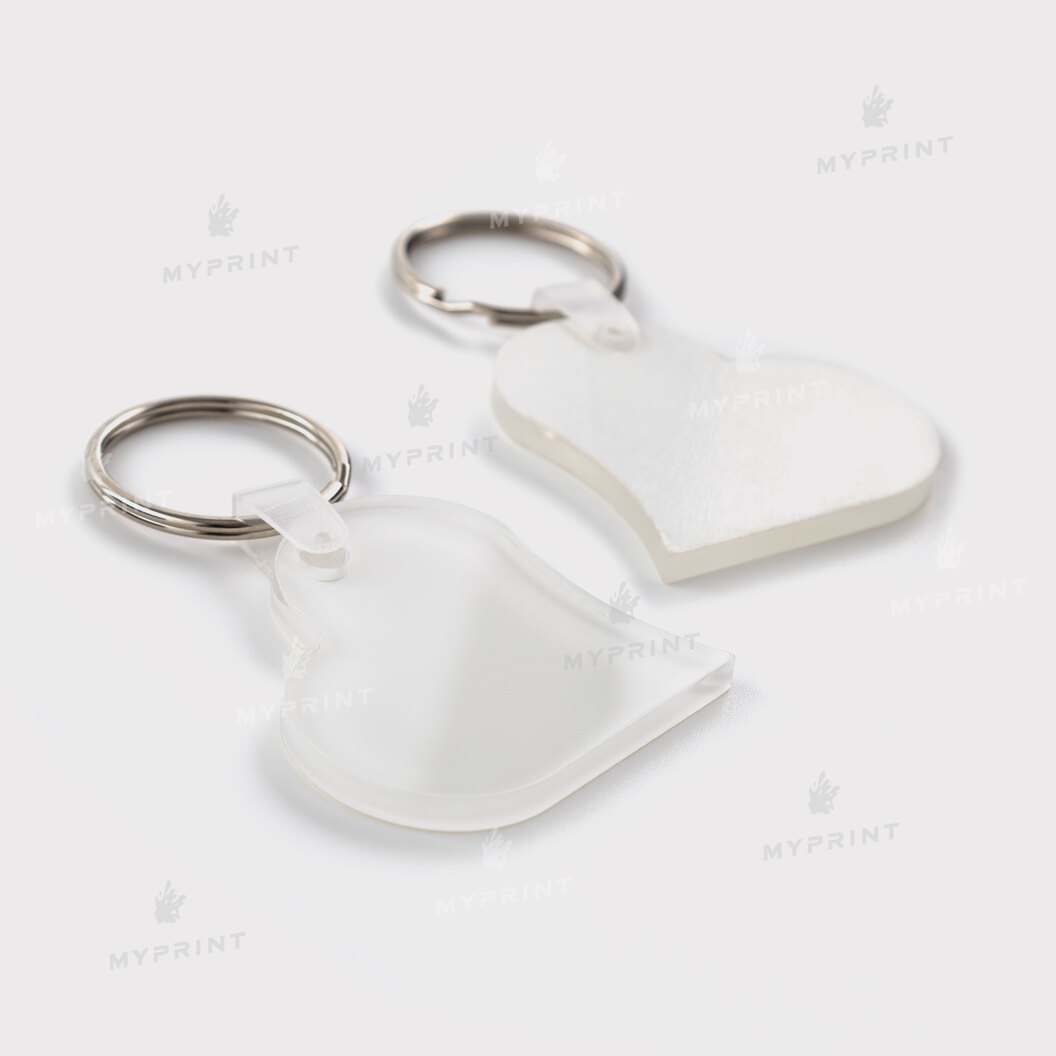 Keychain for sublimation acrylic double-sided in the shape of a heart glossy white 50*55 mm, thickness 4 mm (12199) - фото 3 Keychain for sublimation acrylic double-sided in the shape of a heart glossy white 50*55 mm, thickness 4 mm (12199) - фото 3 - Blanks for sublimation
