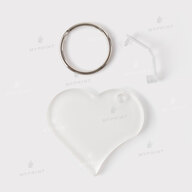 Keychain for sublimation acrylic double-sided in the shape of a heart glossy white 50*55 mm, thickness 4 mm (12199) - фото 4 Keychain for sublimation acrylic double-sided in the shape of a heart glossy white 50*55 mm, thickness 4 mm (12199) - фото 4 - Blanks for sublimation