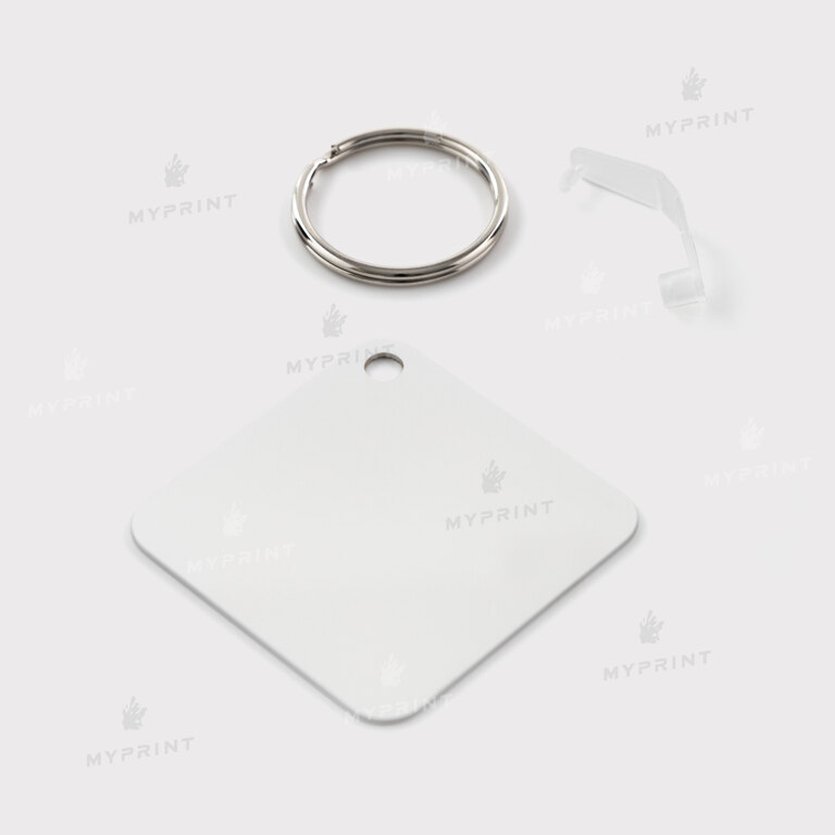 Брелок для сублімації металевий односторонній квадратний 50*50 мм, товщина 1,15 мм (12205) Брелок для сублімації металевий односторонній квадратний 50*50 мм, товщина 1,15 мм (12205)