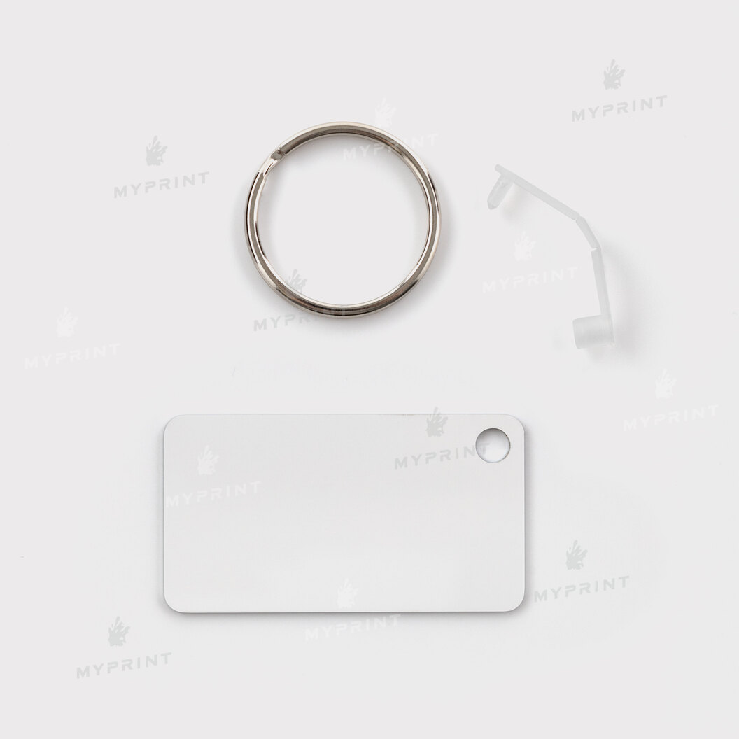 Keychain for sublimation metal one-sided rectangular 30*55 mm, thickness 1.15 mm (12206) - фото 3 Keychain for sublimation metal one-sided rectangular 30*55 mm, thickness 1.15 mm (12206) - фото 3 - Blanks for sublimation