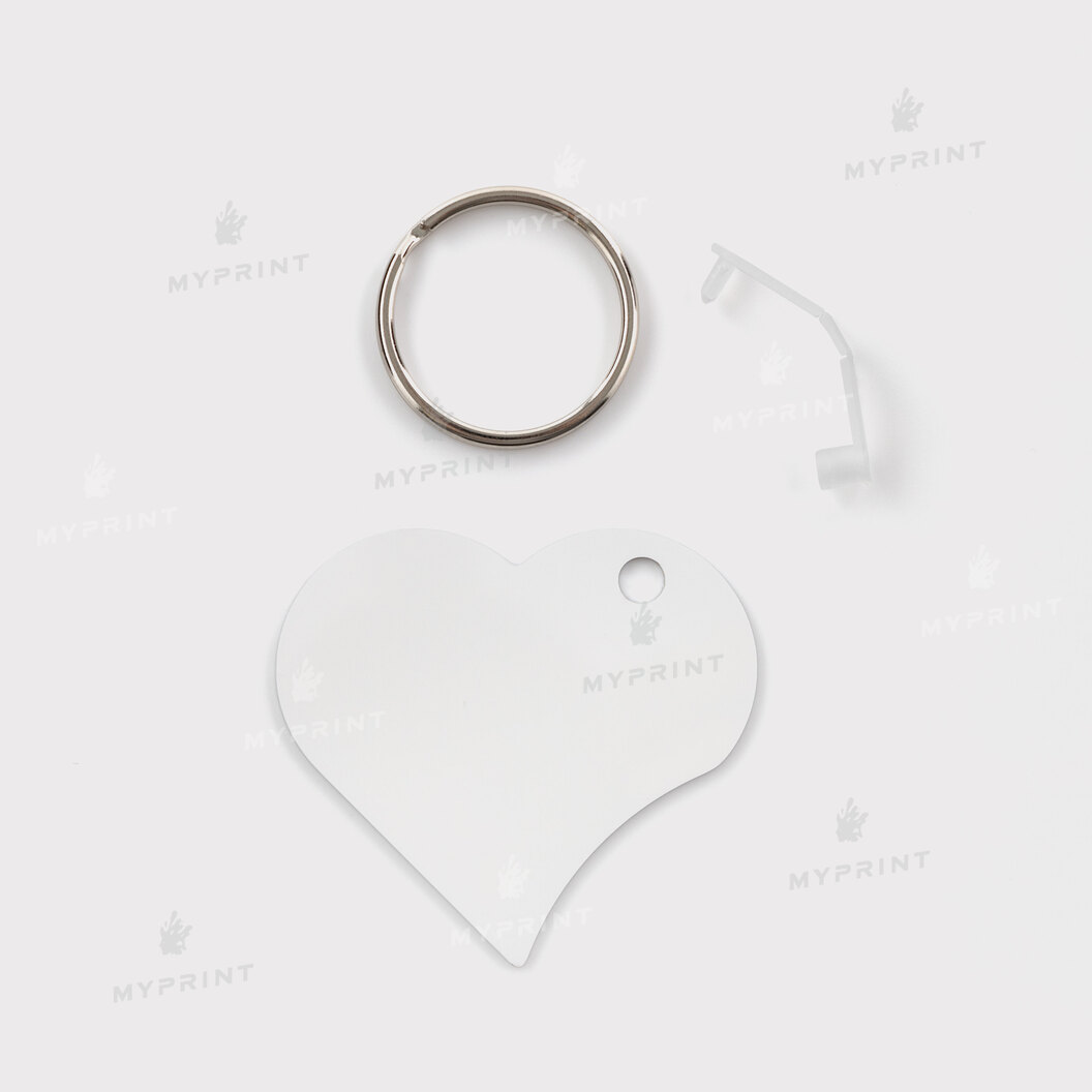 Keychain for sublimation metal one-sided in the shape of a heart 50*55 mm, thickness 1.15 mm (12204) - фото 3 Keychain for sublimation metal one-sided in the shape of a heart 50*55 mm, thickness 1.15 mm (12204) - фото 3 - Blanks for sublimation