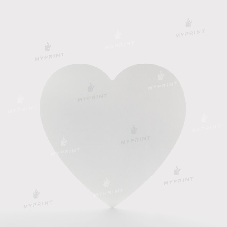 Метал для сублімації у формі серця глянцевий білий 203,2 мм, товщина 0,65 мм (12188) 