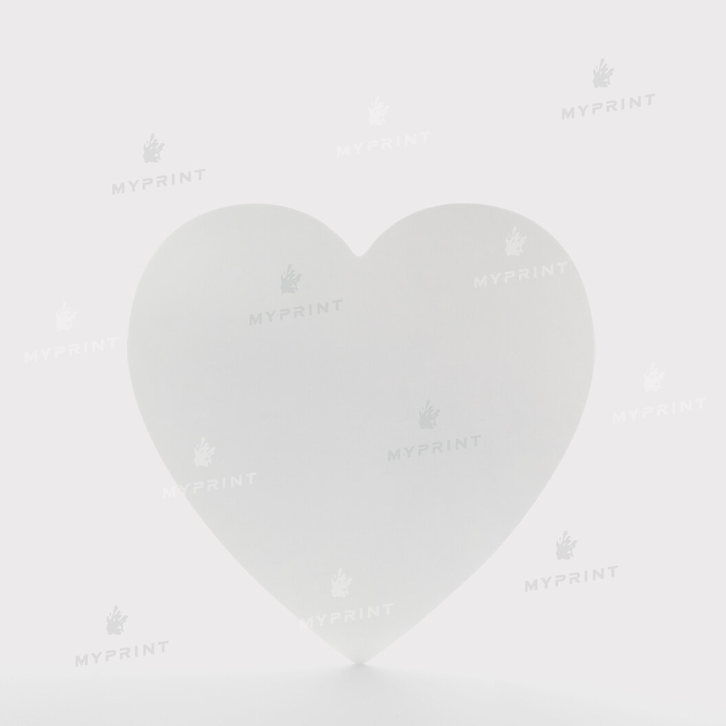 Metal for sublimation in the shape of a heart, glossy white, 203.2 mm, thickness 0.65 mm (12188) - фото 2 - Blanks for sublimation