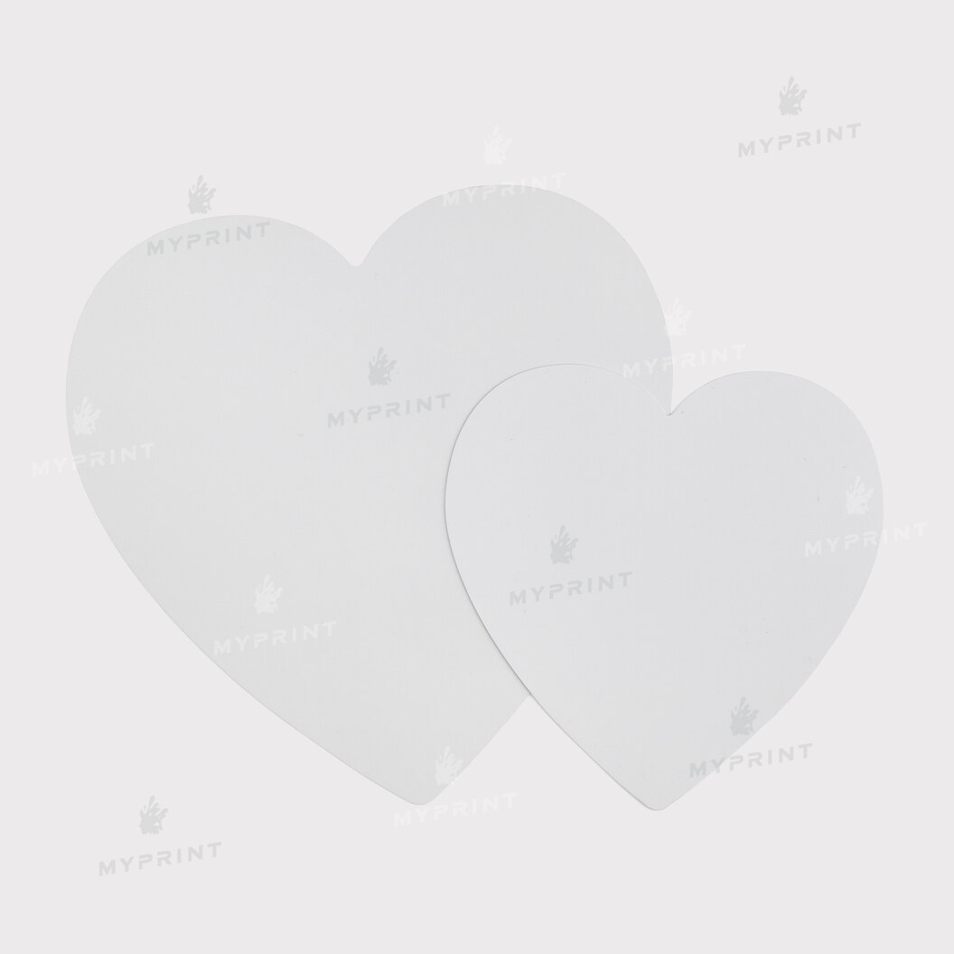 Metal for sublimation in the shape of a heart, glossy white, 203.2 mm, thickness 0.65 mm (12188) - фото 3 - Blanks for sublimation