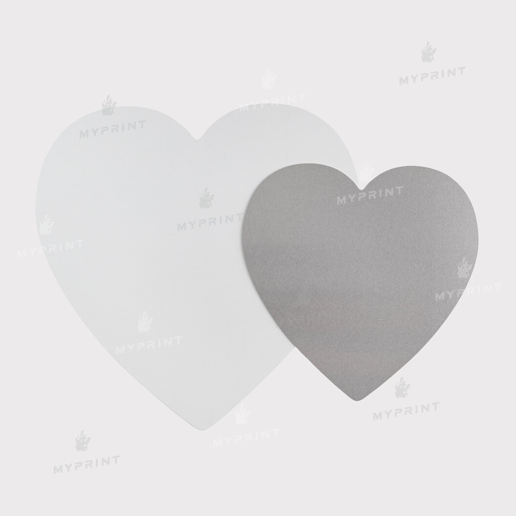 Metal for sublimation in the shape of a heart, glossy white, 203.2 mm, thickness 0.65 mm (12188) - фото 4 - Blanks for sublimation