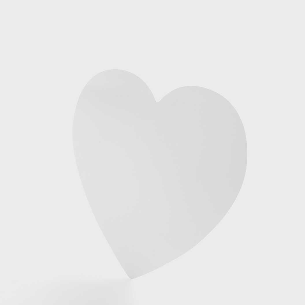 Metal for sublimation in the shape of a heart, glossy white, 203.2 mm, thickness 0.65 mm (12188) - фото 1 - Blanks for sublimation