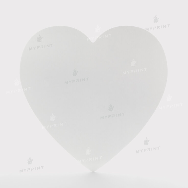 Метал для сублімації у формі серця глянцевий білий 279,4 мм, товщина 0,65 мм (12189) 