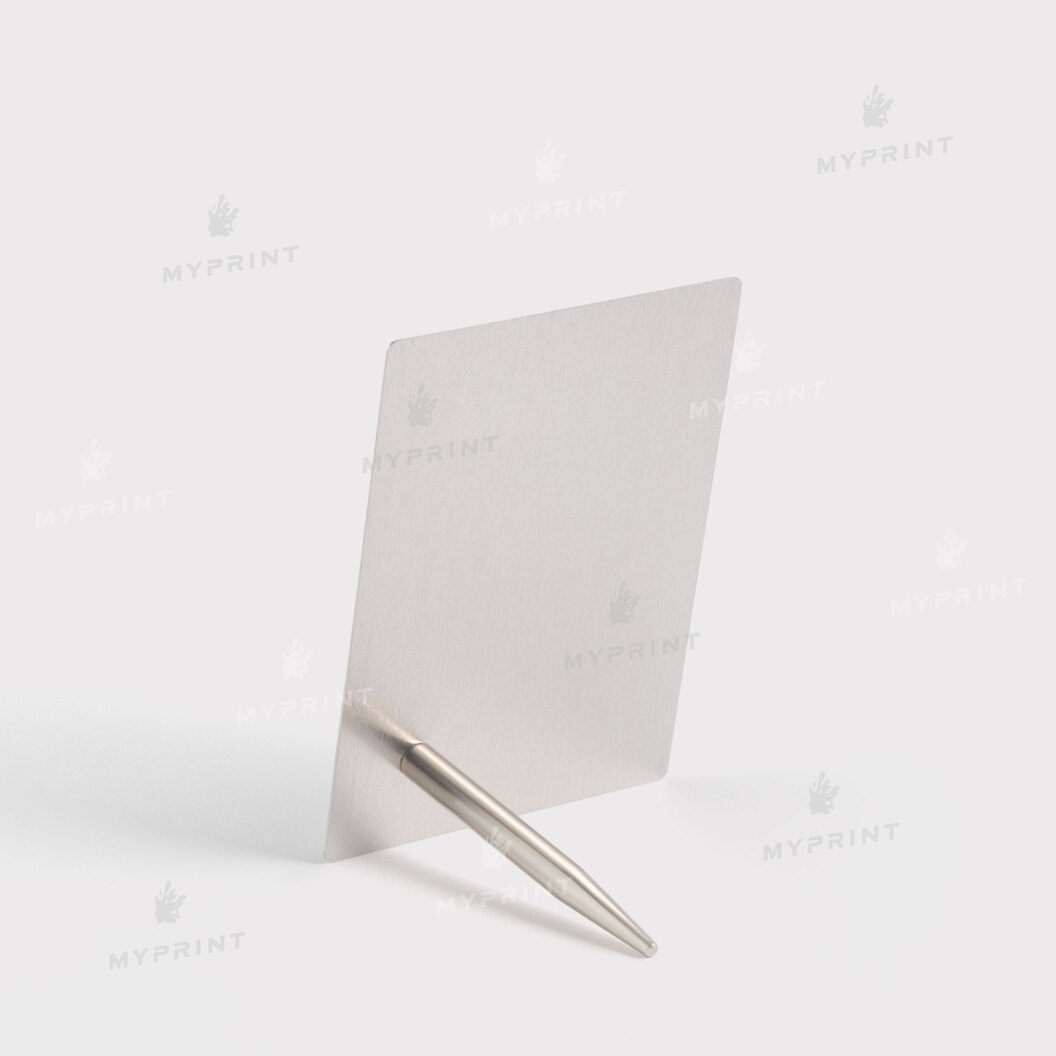 Photo frame for sublimation, metal with metal support, glossy white, 76.2*101.6 mm, thickness 0.65 mm (12220) - фото 3 - Blanks for sublimation