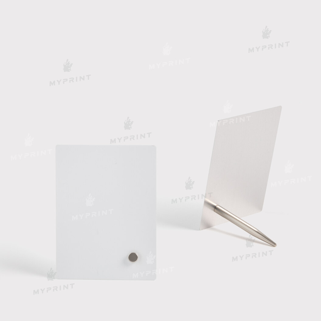 Photo frame for sublimation, metal with metal support, glossy white, 76.2*101.6 mm, thickness 0.65 mm (12220) - фото 4 - Blanks for sublimation