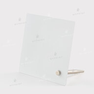 Фоторамка для сублимации металлическая с металлической опорой глянцевый белый 101,6*101,6 мм, толщина 0,65 мм (12222) - фото 1 - Заготовки для сублимации