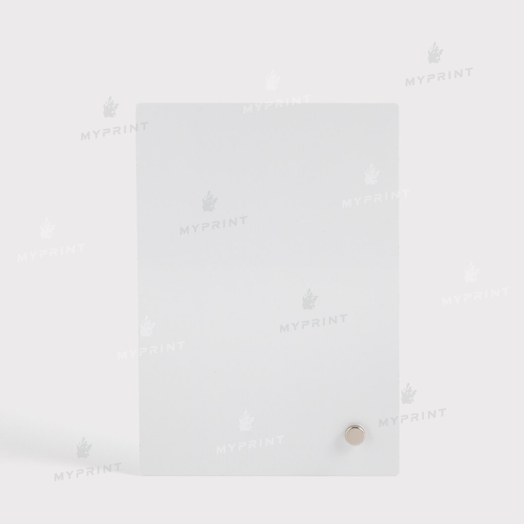 Photo frame for sublimation, metal with metal support, glossy white, 101.6*152.4 mm, thickness 0.65 mm (12223) - фото 2 - Blanks for sublimation