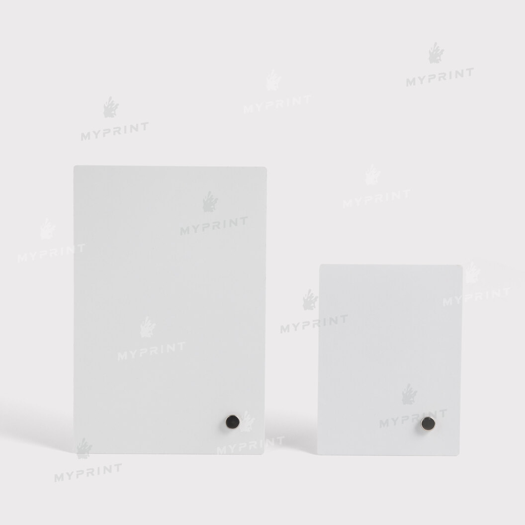 Photo frame for sublimation, metal with metal support, glossy white, 101.6*152.4 mm, thickness 0.65 mm (12223) - фото 6 - Blanks for sublimation