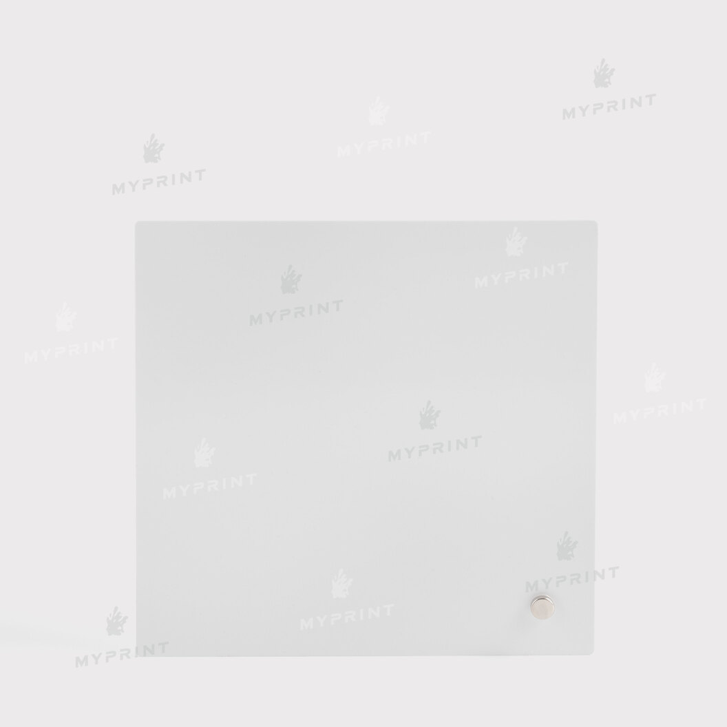Photo frame for sublimation, metal with metal support, glossy white, 152.4*152.4 mm, thickness 0.65 mm (12224) - фото 2 - Blanks for sublimation