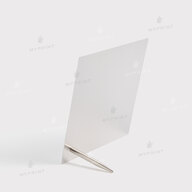 Photo frame for sublimation, metal with metal support, glossy white, 152.4*152.4 mm, thickness 0.65 mm (12224) - фото 3 - Blanks for sublimation