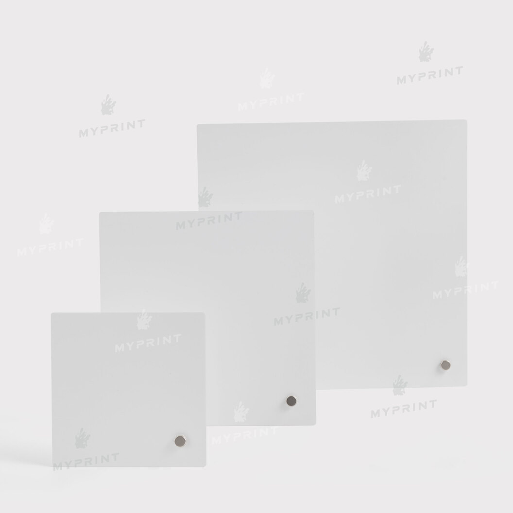 Photo frame for sublimation, metal with metal support, glossy white, 203.2*203.2 mm, thickness 0.65 mm (12226) - фото 5 - Blanks for sublimation
