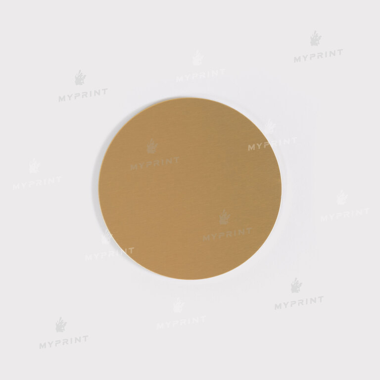 Металевий диск для сублімації матове золото діаметр 3,8 см, товщина 0,55 мм (12193) Металевий диск для сублімації матове золото діаметр 3,8 см, товщина 0,55 мм (12193)