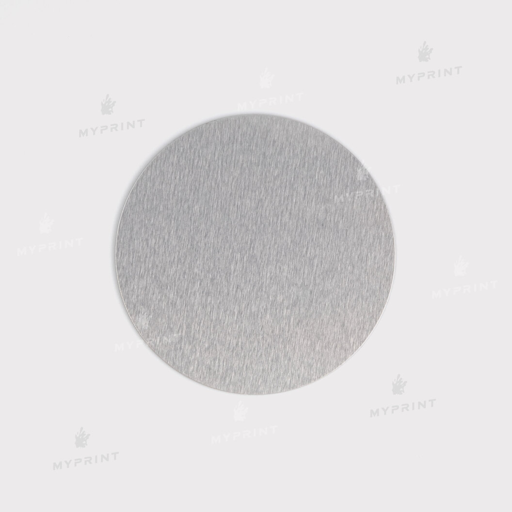 Металевий диск для сублімації глянцеве срібло діаметр 5 см, товщина 0,55 мм (12195) - фото 1 - Заготовки для сублімації