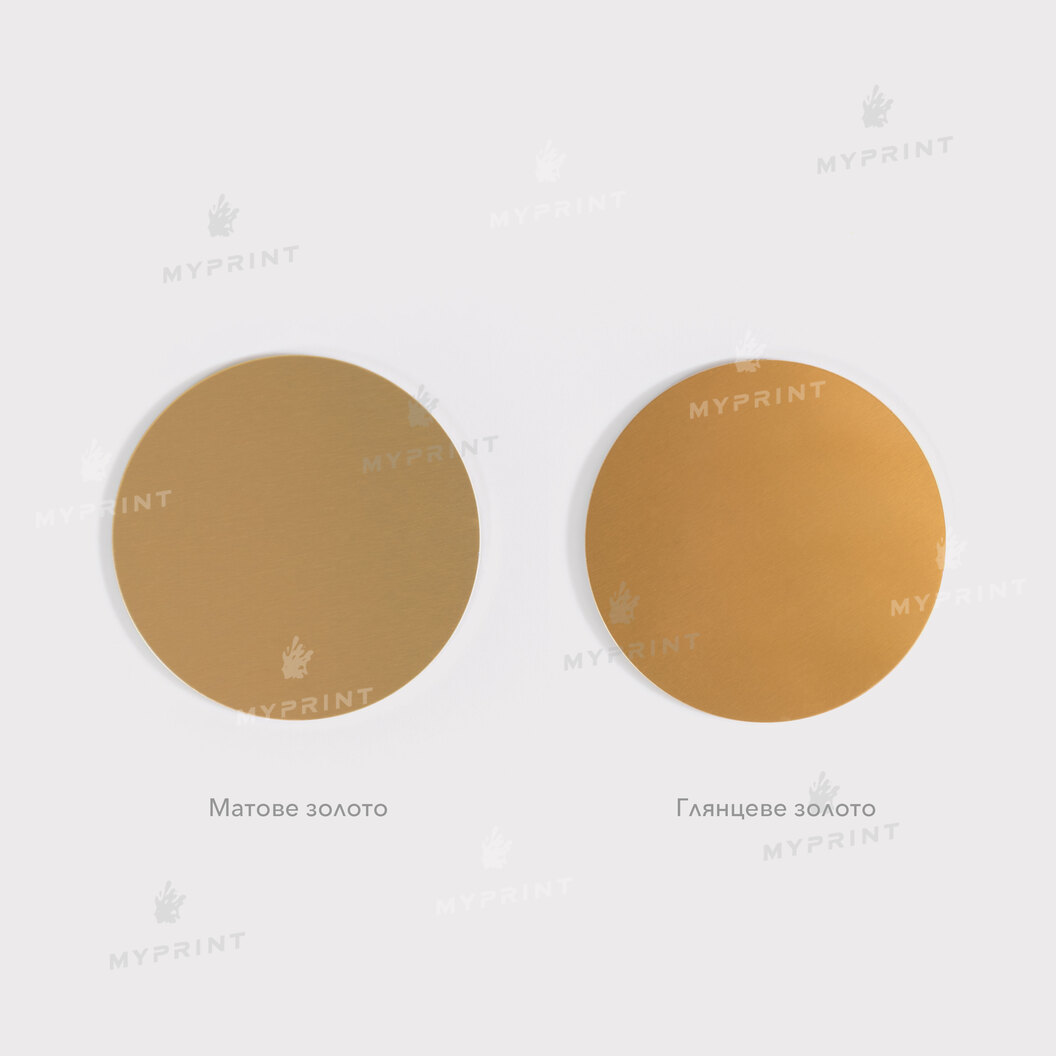Metal disc for sublimation glossy gold diameter 5 cm, thickness 0.55 mm (12198) - фото 2 - Blanks for sublimation
