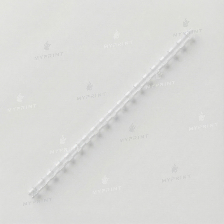 Plastic binding comb for A4, 21 loops, 6 mm, transparent, 100 pcs. (12717) 