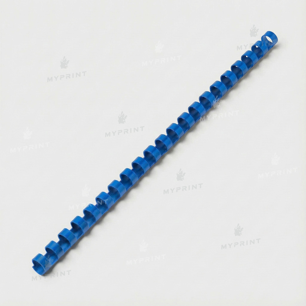 Plastic binding comb for A4, 21 loops, 10 mm, blue, 100 pcs. (12728) - фото 1 - Printing equipment and materials