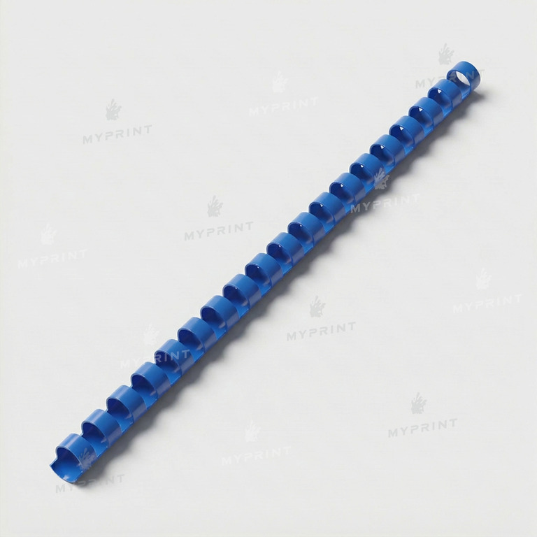 Plastic binding comb for A4, 21 loops, 12 mm, blue, 100 pcs. (12735) 