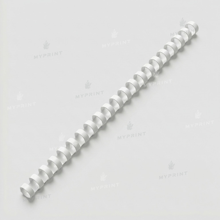 Plastic binding comb for A4, 21 loops, 14 mm, white, 100 pcs. (12741) 
