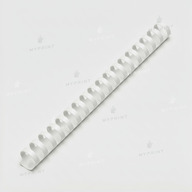 Plastic binding comb for A4, 21 loops, 25 mm, white, 50 pcs. (12756) - фото 1 - Printing equipment and materials