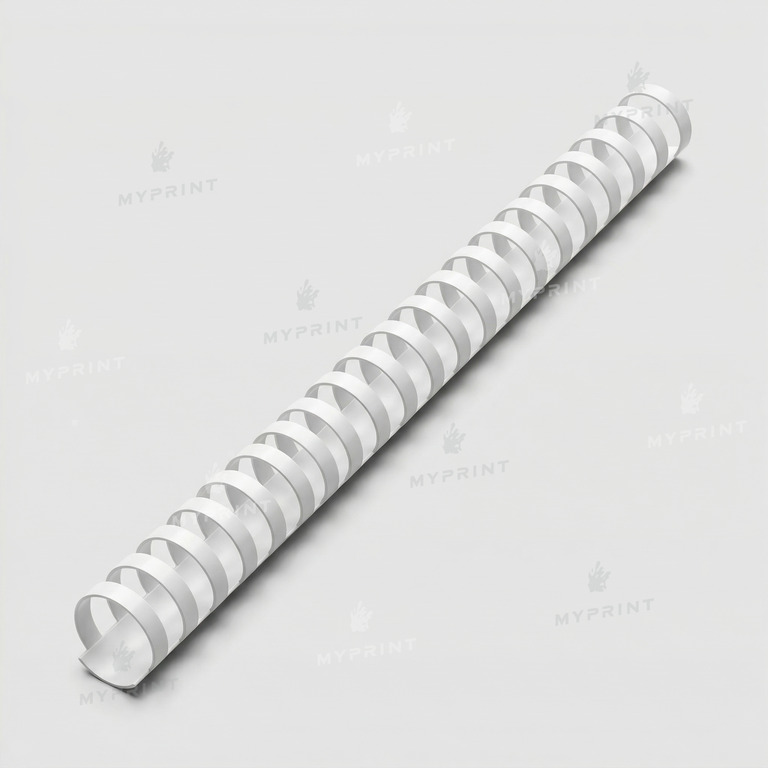 Plastic binding comb for A4, 21 loops, 28 mm, white, 50 pcs. (12758) 