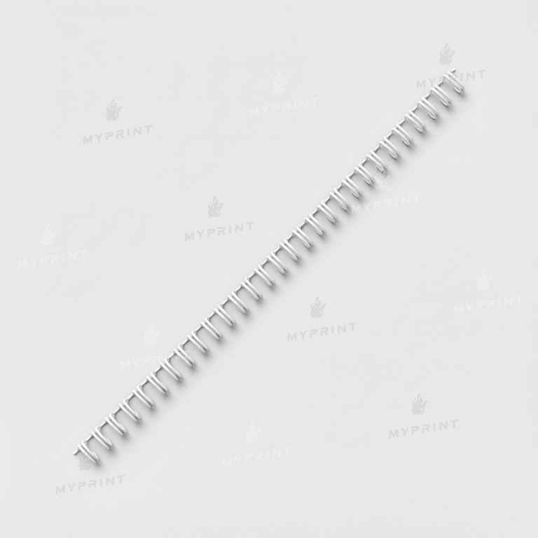 Металева пружина з подвійною петлею для брошурування А4, 3:1, 34 петлі, 6,4 мм, біла, 100 шт. (12760) 