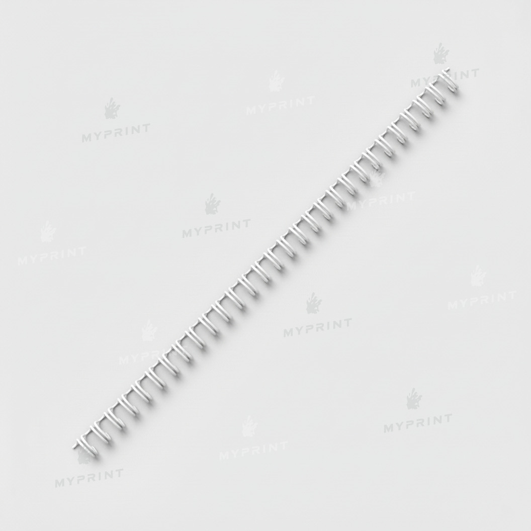 Double-loop wire binding for A4, 3:1, 34 loops, 6,4 mm, white, 100 pcs. (12760) - фото 1 - Printing equipment and materials