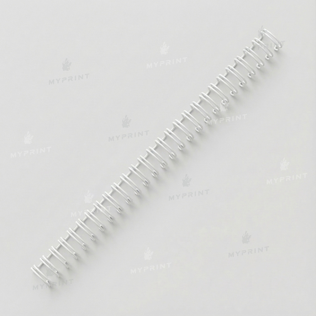 Double-loop wire binding for A4, 3:1, 34 loops, 11,1 mm, white, 100 pcs. (12769) - фото 1 - Printing equipment and materials