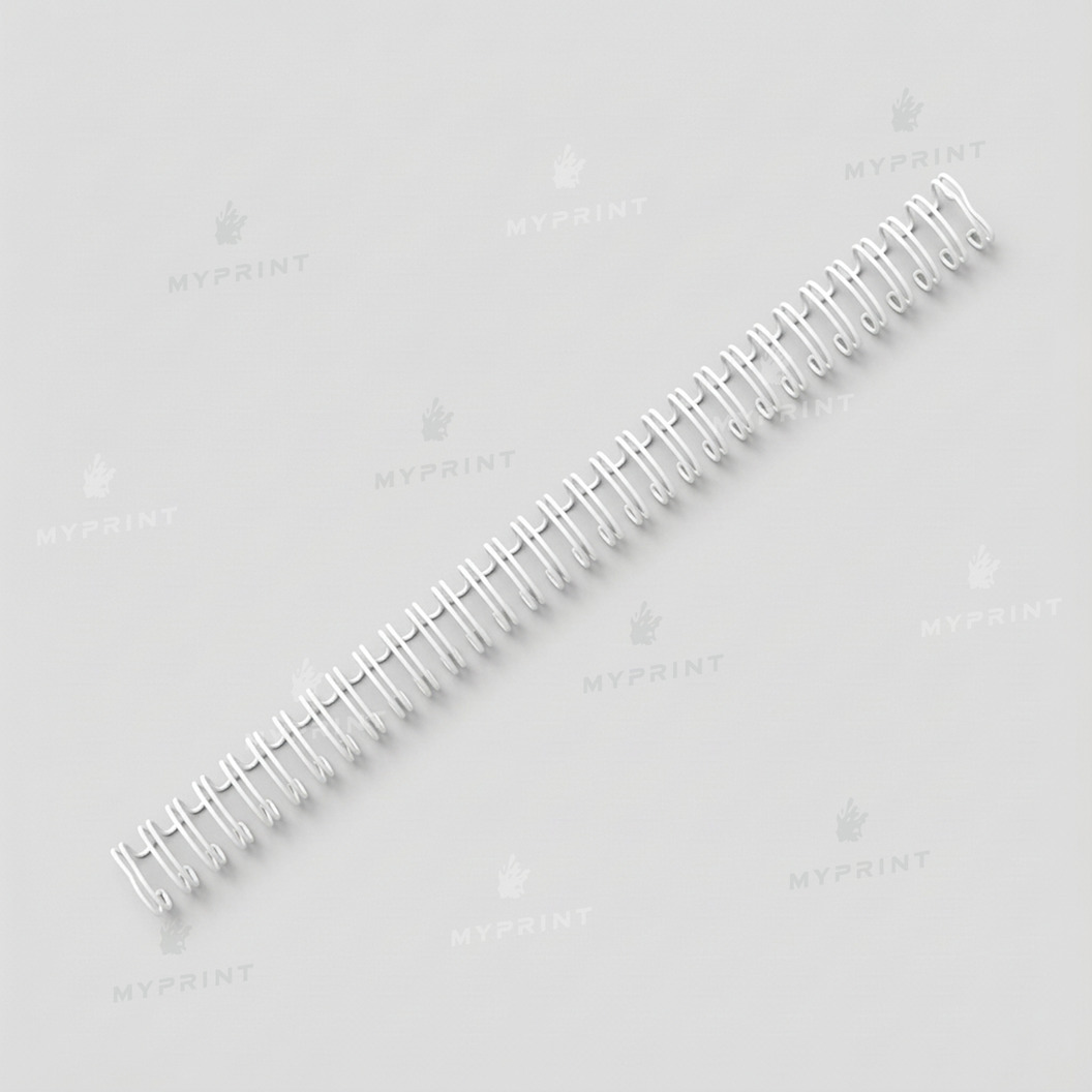 Double-loop wire binding for A4, 3:1, 34 loops, 12,7 mm, white, 100 pcs. (12772) - фото 1 - Printing equipment and materials