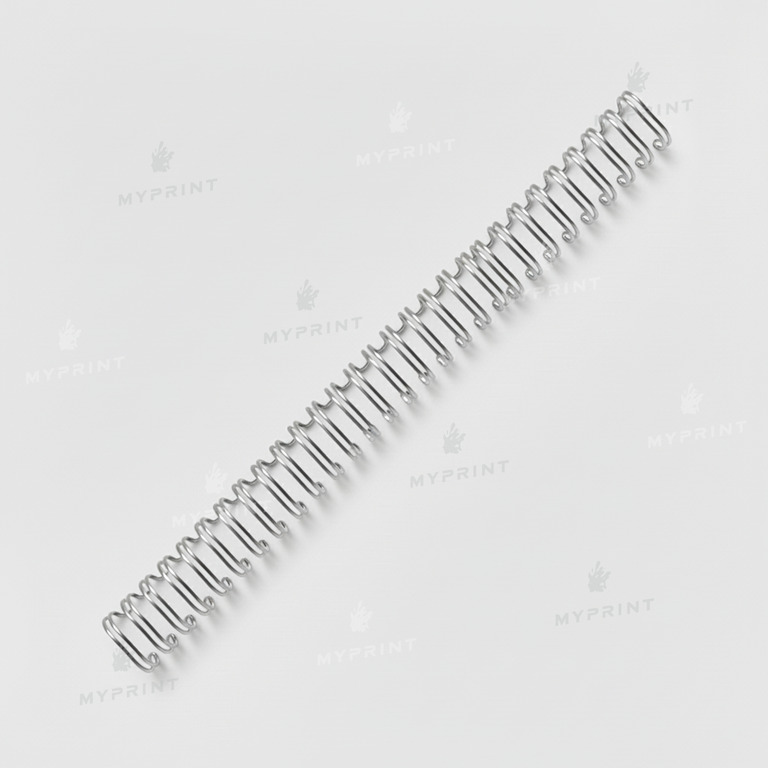 Металева пружина з подвійною петлею для брошурування А4, 3:1, 34 петлі, 14,3 мм, срібляста, 100 шт. (12776) 