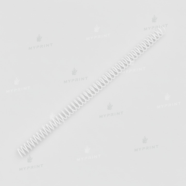 Пластикова спіраль для брошурування А4, 4:1, 48 петель, 12 мм, біла, 100 шт. (12784) 