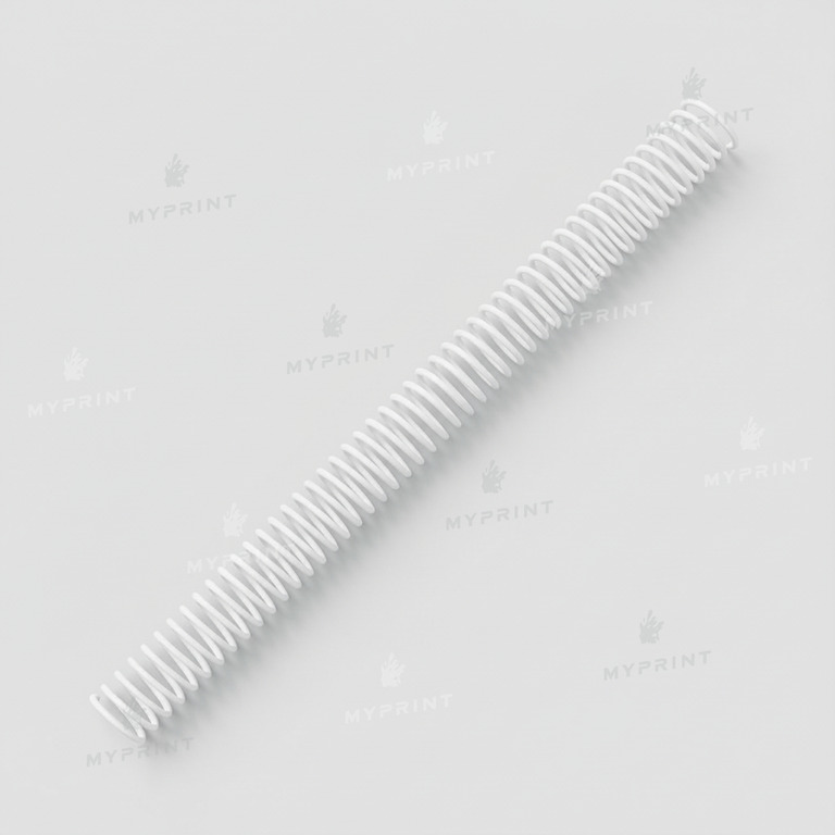 Пластиковая спираль для брошюровки А4, 4:1, 48 петель, 22 мм, белая, 50 шт. (12792) 