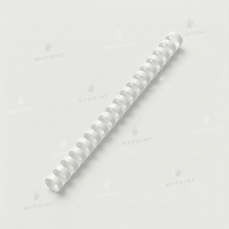 Plastic binding comb for A4, 21 loops, 16 mm, white, 100 pcs. (12748) 