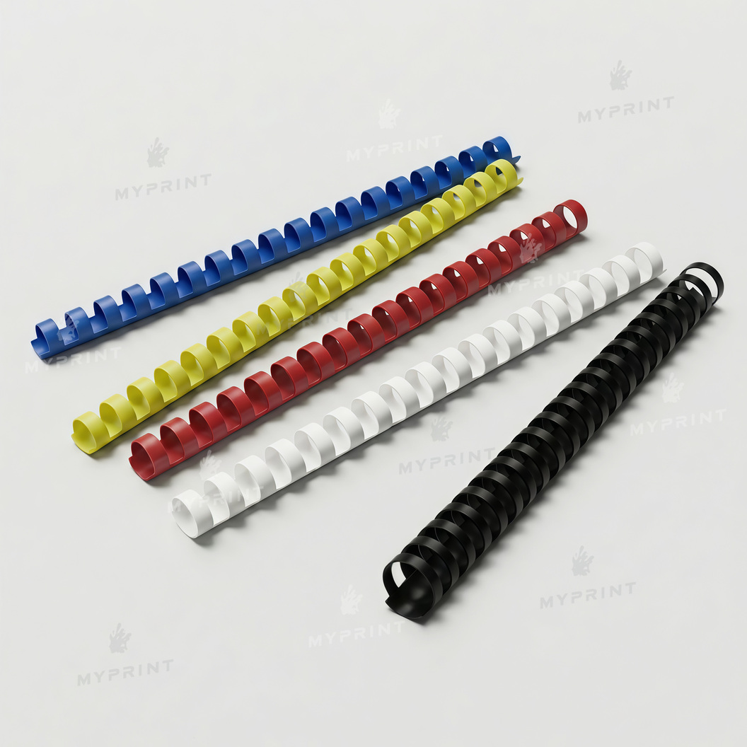Plastic binding comb for A4, 21 loops, 20 mm, black, 100 pcs. (12751) - фото 3 - Printing equipment and materials