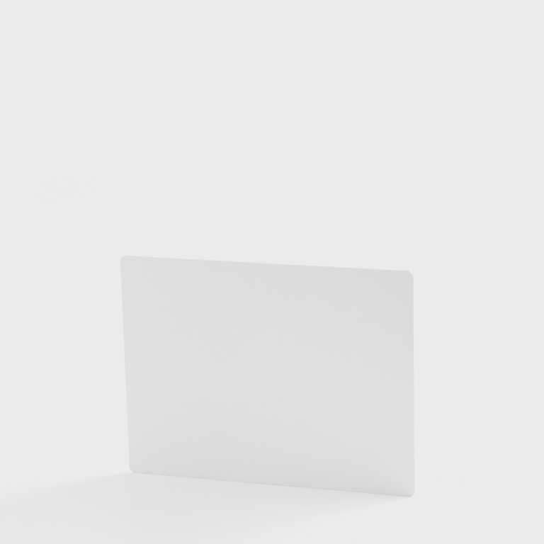 Металл для сублимации глянцевый белый 76,2*101,6 мм, толщина 0,65 мм (12180) 