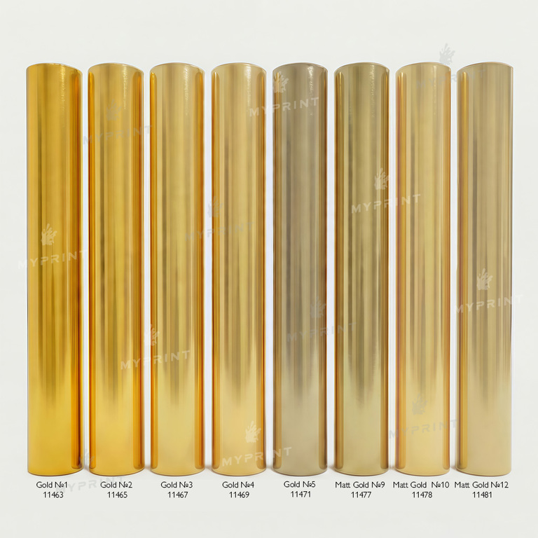 Foil for UV DTF printing My Print Matt Gold №12, roll 0.64*120 m (11481) 