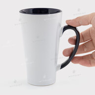 Sublimation Latte Mug Colored Inside with Colored Handle royal blue 17 Oz (500 ml) (12665) - фото 2 - Blanks for sublimation