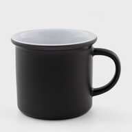 Кружка для сублимации в стиле эмалированной хамелеон матовая черная 11 Oz (330 мл) (12698) - фото 1 - Заготовки для сублимации