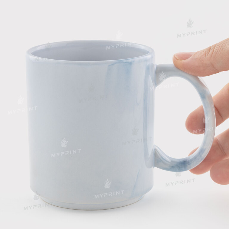 Кружка для сублимации мраморная голубая складывающаяся одна на другую 11 Oz (350 мл) (12696) 