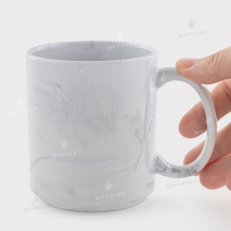Кружка для сублимации мраморная серая складывающаяся одна на другую 11 Oz (350 мл) (12697) 